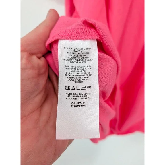 Ann Taylor Blouse Ruffle Top Womens Medium Pink Flutter Sleeve Blouse Girly - Picture 4 of 8